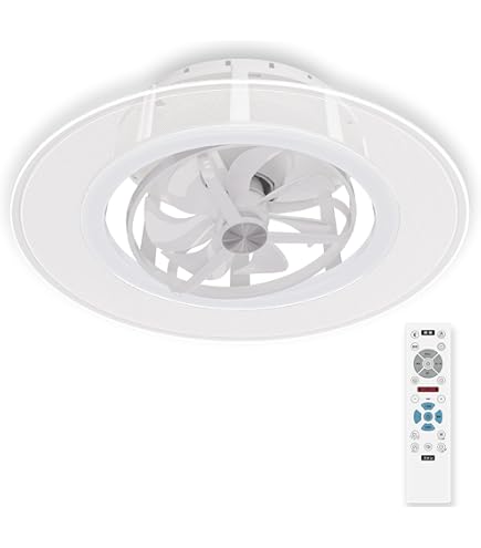 Amazon | ORALUCE シーリングファンライト 12畳 首振り ファン付き LED